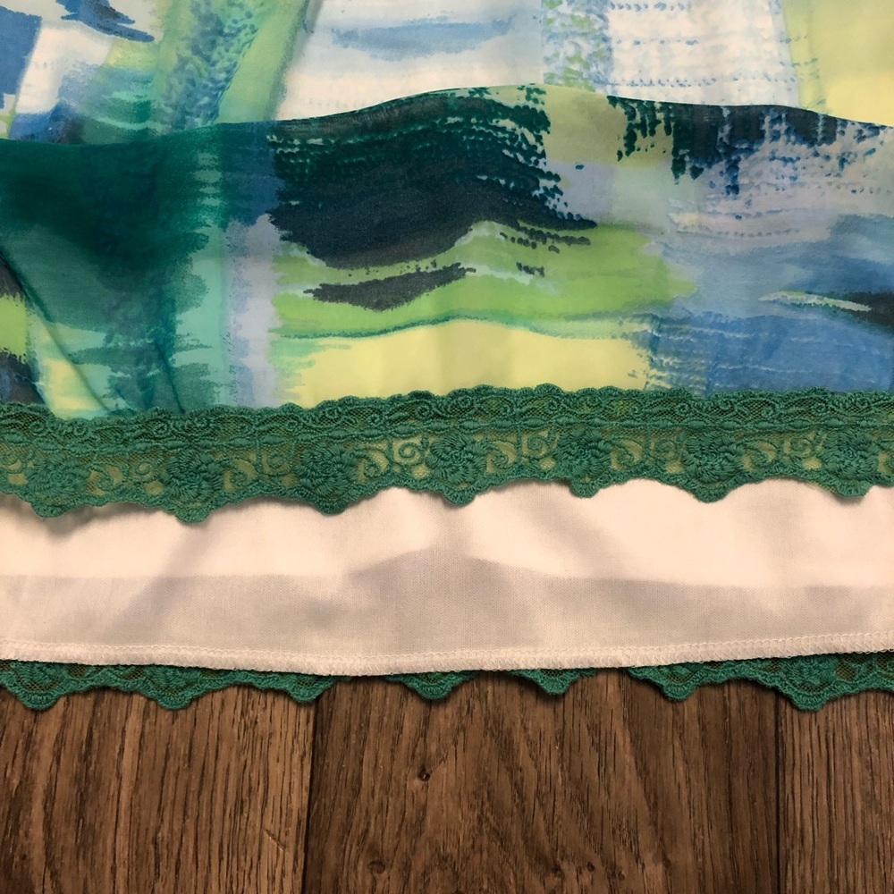 Paradise Blue, Green & White Tunic Tank - Picture 12 of 12